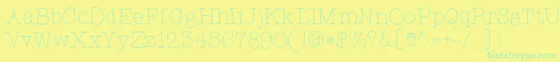 Шрифт CupcakeFont – зелёные шрифты на жёлтом фоне