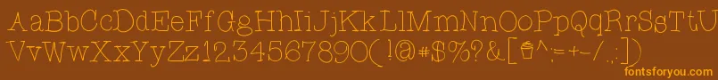 CupcakeFont Font – Orange Fonts on Brown Background