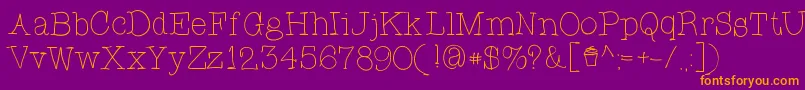 CupcakeFont Font – Orange Fonts on Purple Background