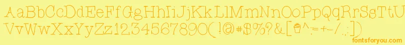 CupcakeFont Font – Orange Fonts on Yellow Background