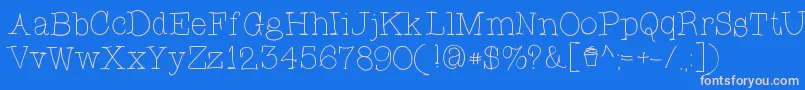CupcakeFont Font – Pink Fonts on Blue Background