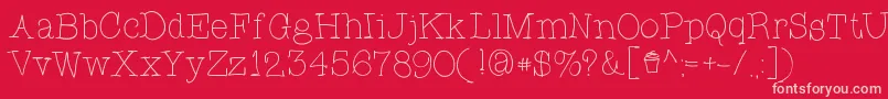 Шрифт CupcakeFont – розовые шрифты на красном фоне
