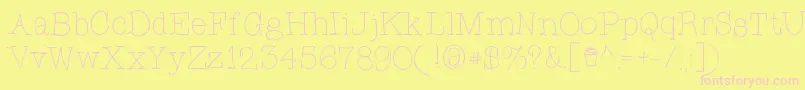 フォントCupcakeFont – ピンクのフォント、黄色の背景