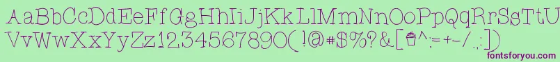 fuente CupcakeFont – Fuentes Moradas Sobre Fondo Verde
