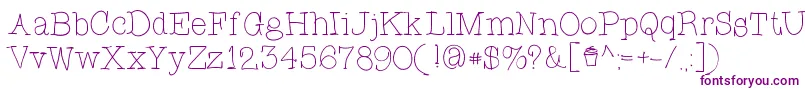 Шрифт CupcakeFont – фиолетовые шрифты на белом фоне