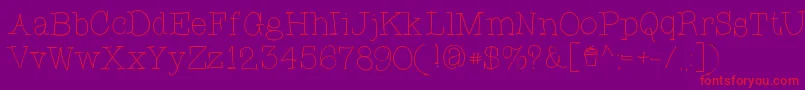 CupcakeFont Font – Red Fonts on Purple Background