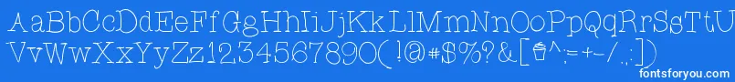 Шрифт CupcakeFont – белые шрифты на синем фоне