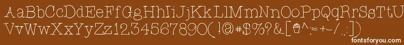 CupcakeFont-Schriftart – Weiße Schriften auf braunem Hintergrund