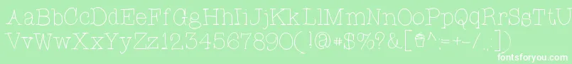 Шрифт CupcakeFont – белые шрифты на зелёном фоне