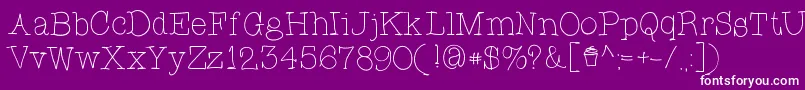Fonte CupcakeFont – fontes brancas em um fundo violeta