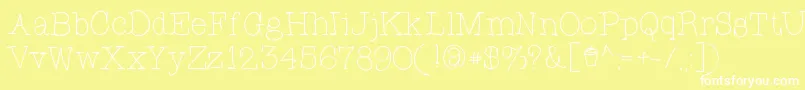 フォントCupcakeFont – 黄色い背景に白い文字