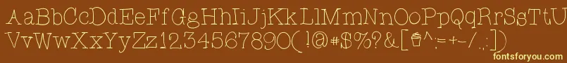 fuente CupcakeFont – Fuentes Amarillas Sobre Fondo Marrón