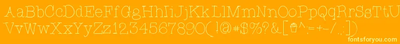 CupcakeFont Font – Yellow Fonts on Orange Background