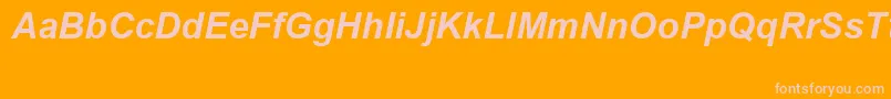 ArialSpecialG1BoldItalic-Schriftart – Rosa Schriften auf orangefarbenem Hintergrund