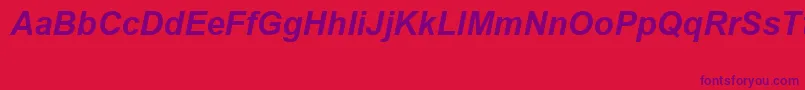 ArialSpecialG1BoldItalic Font – Purple Fonts on Red Background