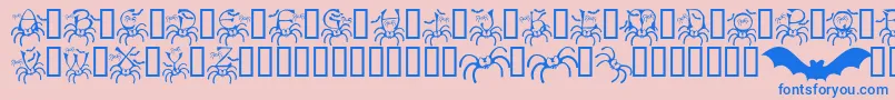 Rmspider2 Font – Blue Fonts on Pink Background