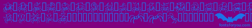 フォントRmspider2 – 紫色の背景に青い文字