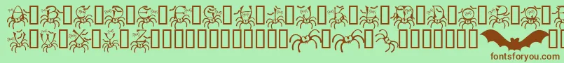 Rmspider2 Font – Brown Fonts on Green Background