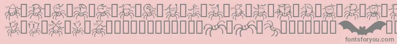 Rmspider2 Font – Gray Fonts on Pink Background