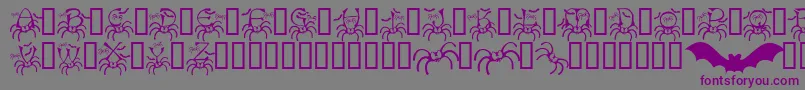 Rmspider2 Font – Purple Fonts on Gray Background