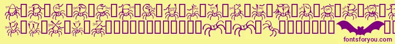 Rmspider2 Font – Purple Fonts on Yellow Background