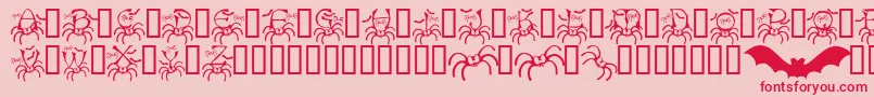 Rmspider2 Font – Red Fonts on Pink Background