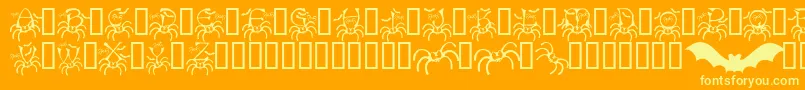 Rmspider2 Font – Yellow Fonts on Orange Background