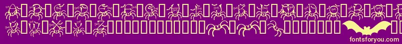 Rmspider2 Font – Yellow Fonts on Purple Background