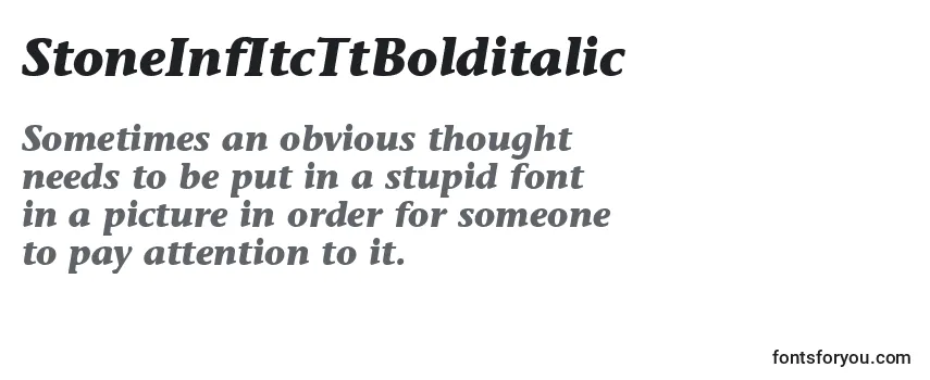 StoneInfItcTtBolditalic Font