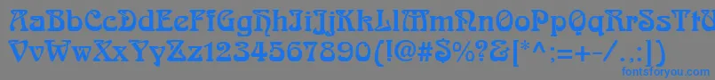 フォントArnoldBoecklinLt – 灰色の背景に青い文字