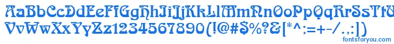 フォントArnoldBoecklinLt – 白い背景に青い文字