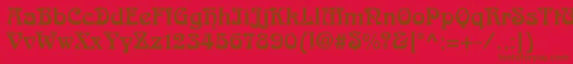 ArnoldBoecklinLt Font – Brown Fonts on Red Background