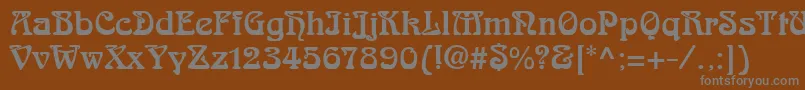 フォントArnoldBoecklinLt – 茶色の背景に灰色の文字