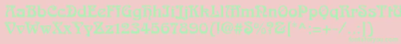 ArnoldBoecklinLt Font – Green Fonts on Pink Background