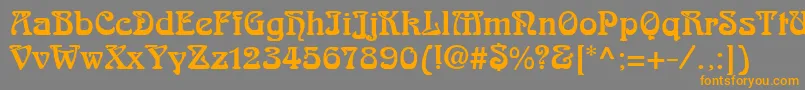 ArnoldBoecklinLt Font – Orange Fonts on Gray Background