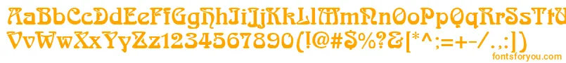 ArnoldBoecklinLt Font – Orange Fonts on White Background