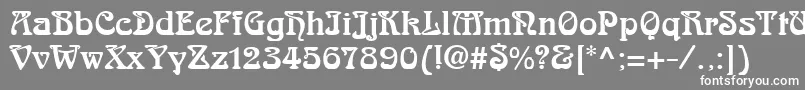 ArnoldBoecklinLt Font – White Fonts on Gray Background