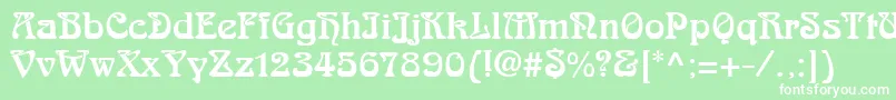 ArnoldBoecklinLt Font – White Fonts on Green Background