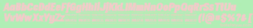 SpecifypersonalConblackitalic Font – Pink Fonts on Green Background