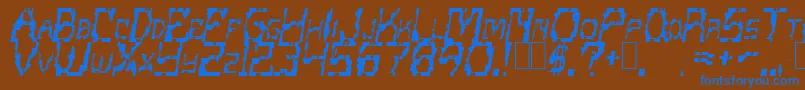 ScritzyRegular Font – Blue Fonts on Brown Background