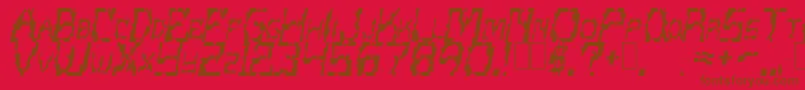 ScritzyRegular Font – Brown Fonts on Red Background