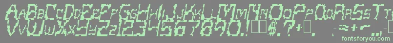 ScritzyRegular-Schriftart – Grüne Schriften auf grauem Hintergrund