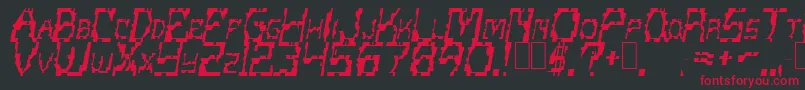 ScritzyRegular Font – Red Fonts on Black Background