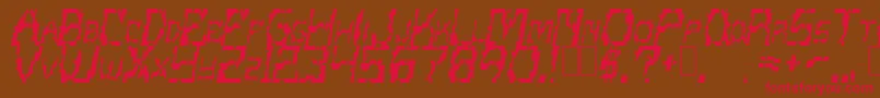 ScritzyRegular Font – Red Fonts on Brown Background