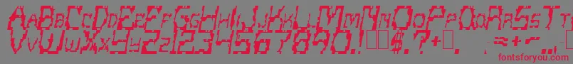 ScritzyRegular Font – Red Fonts on Gray Background