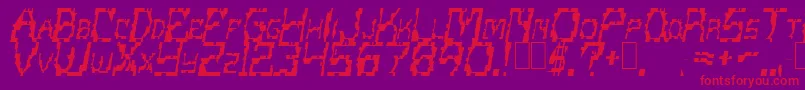 ScritzyRegular Font – Red Fonts on Purple Background