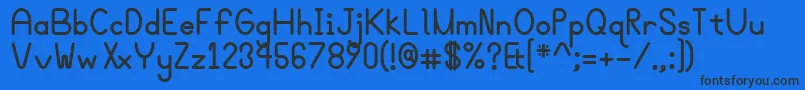 Шрифт Bgrovealtb – чёрные шрифты на синем фоне
