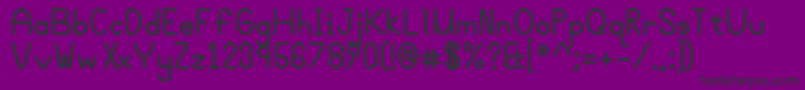 Bgrovealtb-fontti – mustat fontit violetilla taustalla