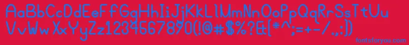 Bgrovealtb Font – Blue Fonts on Red Background