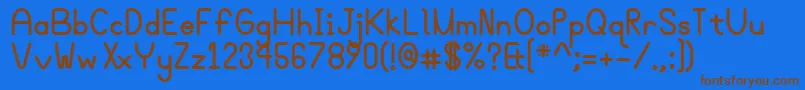 Bgrovealtb Font – Brown Fonts on Blue Background